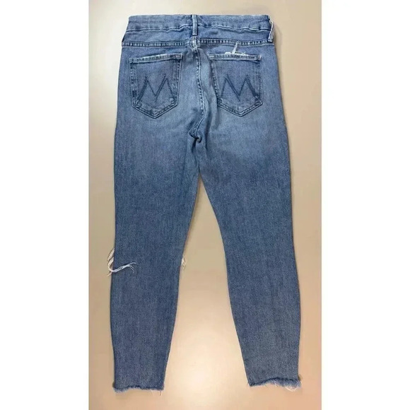 MOTHER The Looker Ankle Step Fray Jeans Exposed Secret Sister Sz 27 Made in USA - Picture 3 of 16